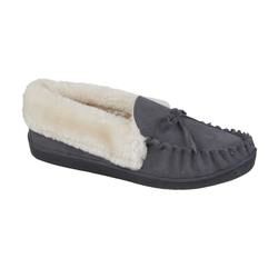 Jo and Joe Slippers - Grey suede - 8691/00 MULL MOCCASIN